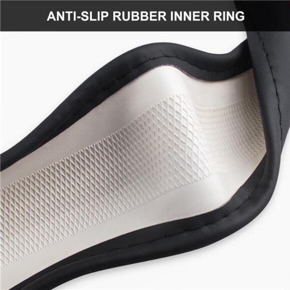 Steering Wheel Cover, Universal 15 inch, Microfiber Leather Viscose, - Picture 4 of 7